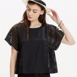 Black Madewell eyelet top